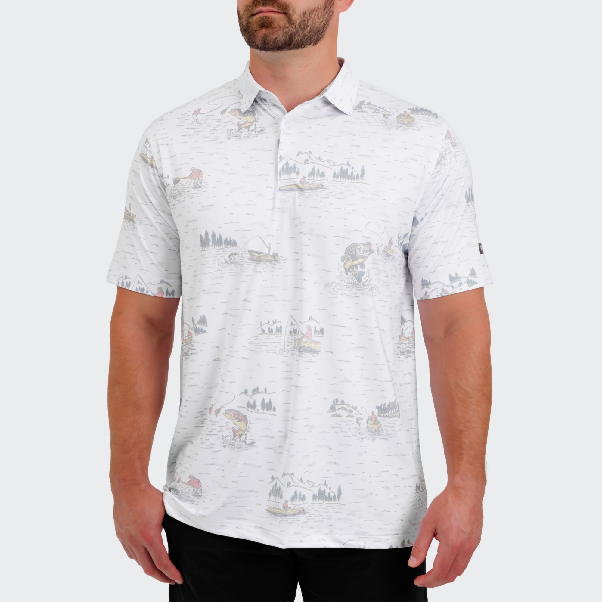 Waggle Men's Tight Lines Golf Polo