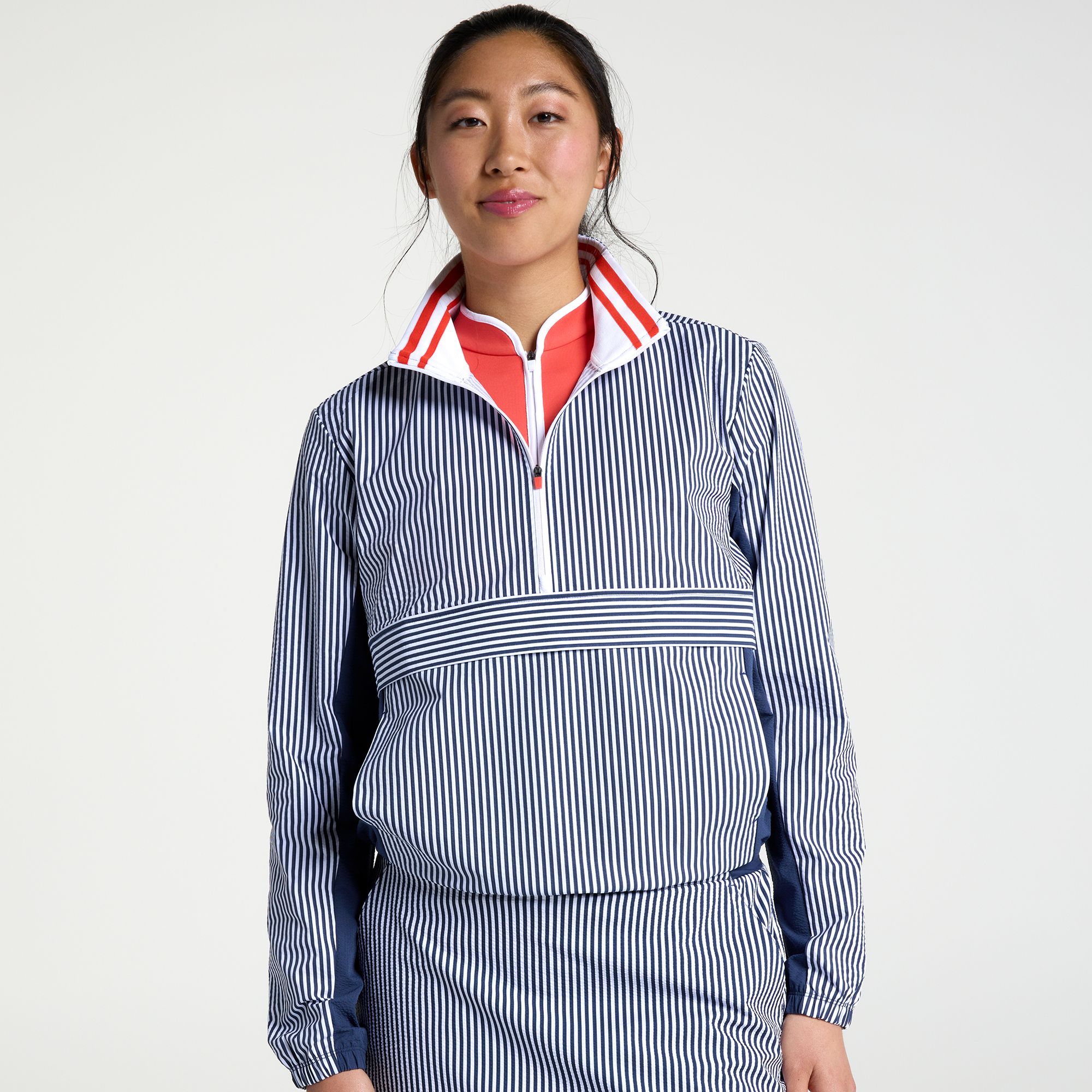 Walter Hagen Women's Performance 11 Seersucker 1/4 Zip