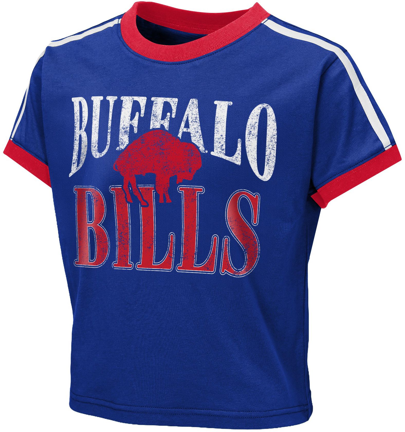 WEAR by Erin Andrews Girls' Buffalo Bills Royal Ringer T-Shirt