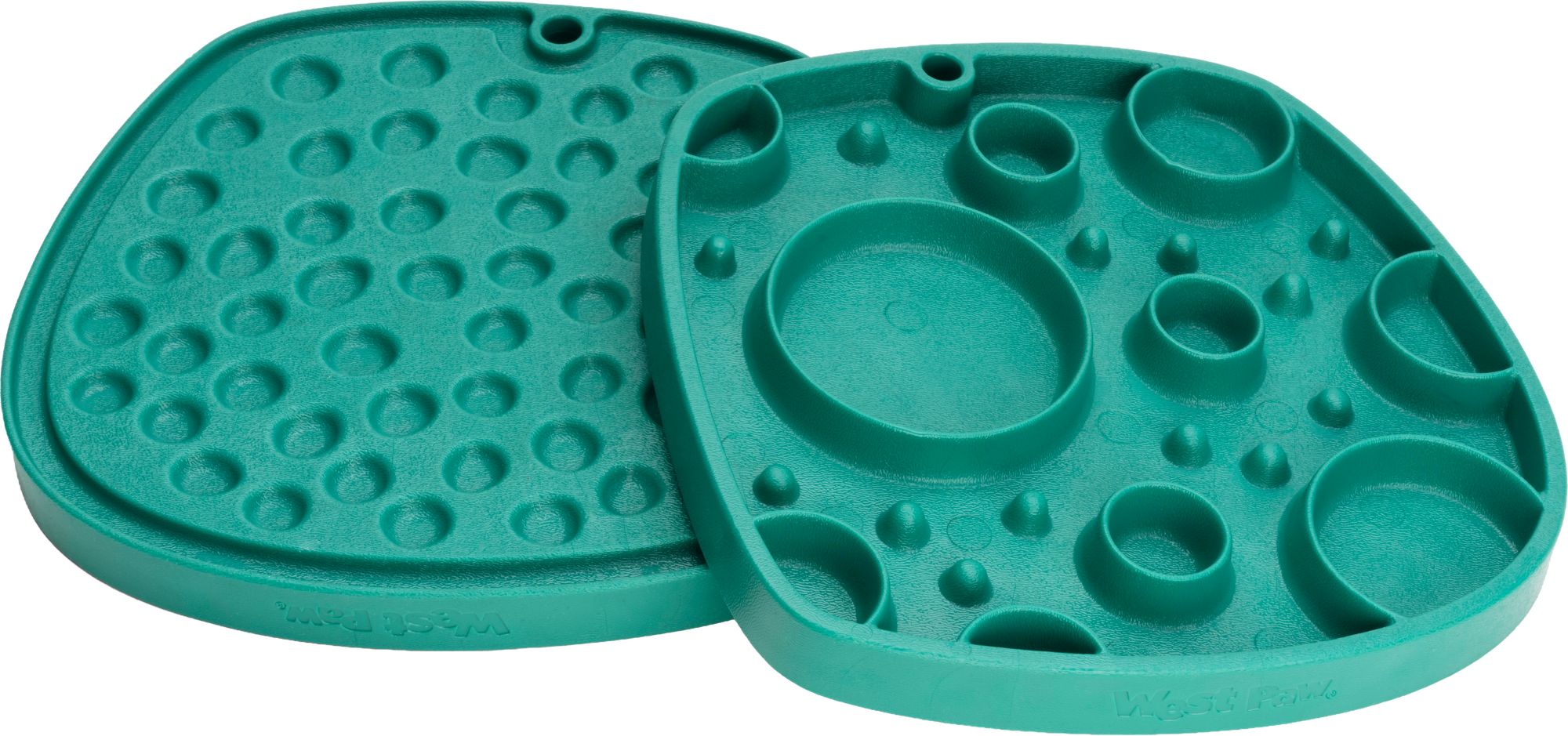 West Paw Seaflex Feast Mat Dog Slow Feeder - Green Kelp Bubbles - One Size