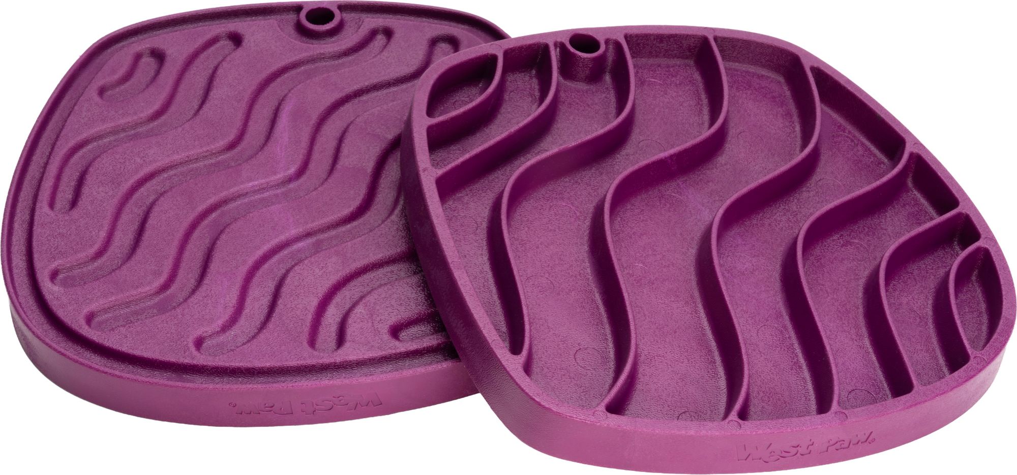 West Paw Seaflex Feast Mat Dog Slow Feeder - Tropic Red Waves - One Size