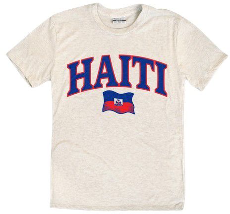 Where I'm From Adult Haiti Natural Flag T-Shirt