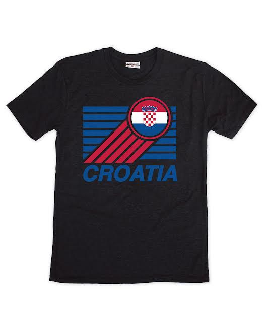 Where I'm From Adult Croatia Black T-Shirt