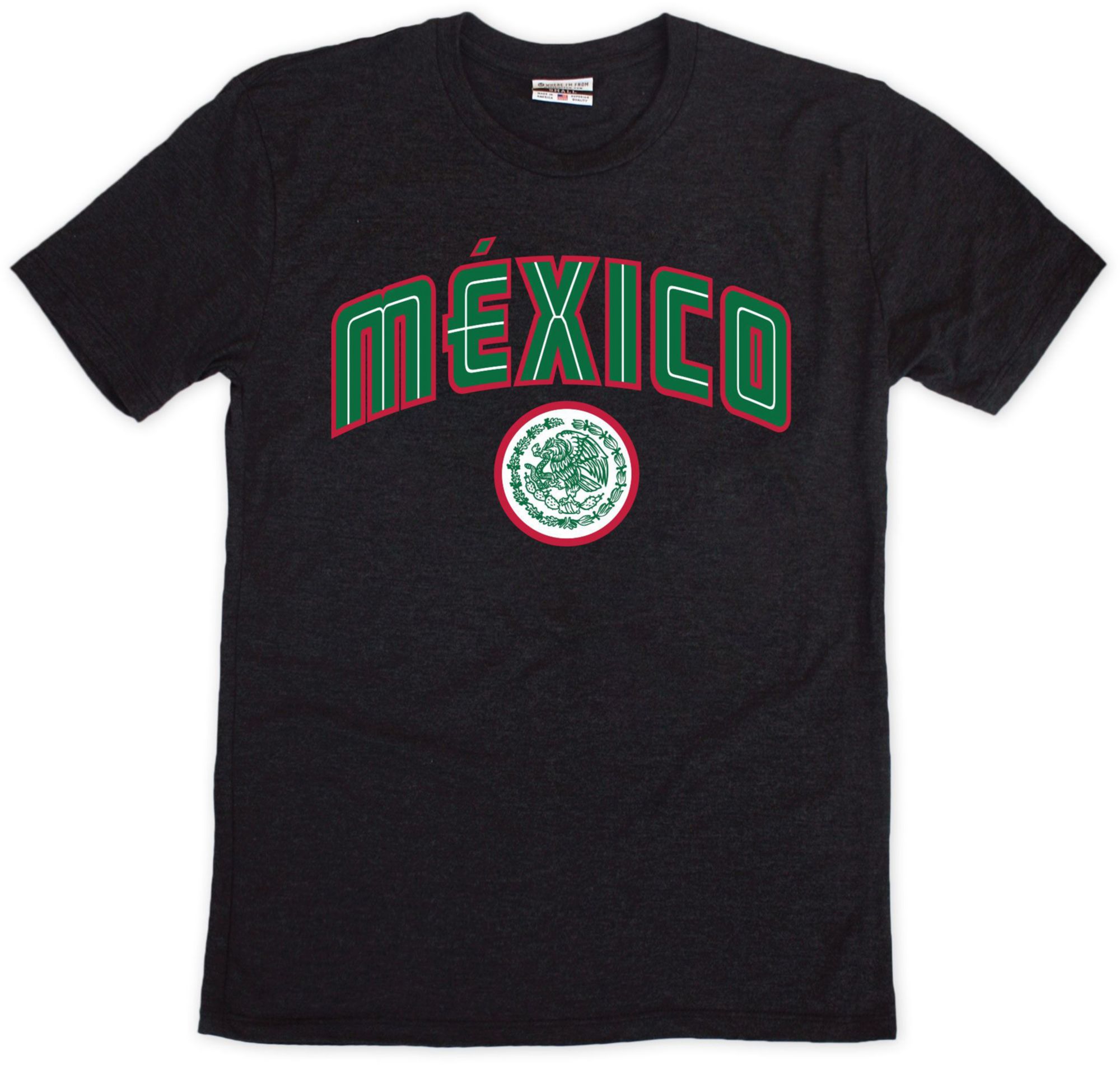 Where I'm From Adult Mexico Black Decal T-Shirt