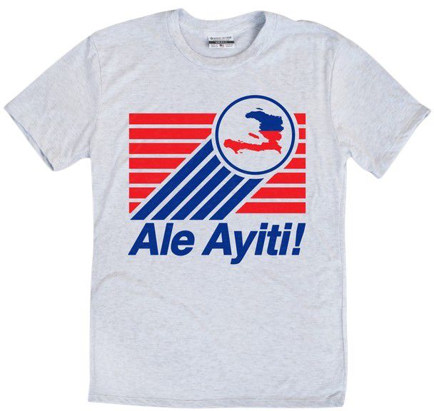 Where I'm From Adult Haiti White 'Ale Ayiti' T-Shirt