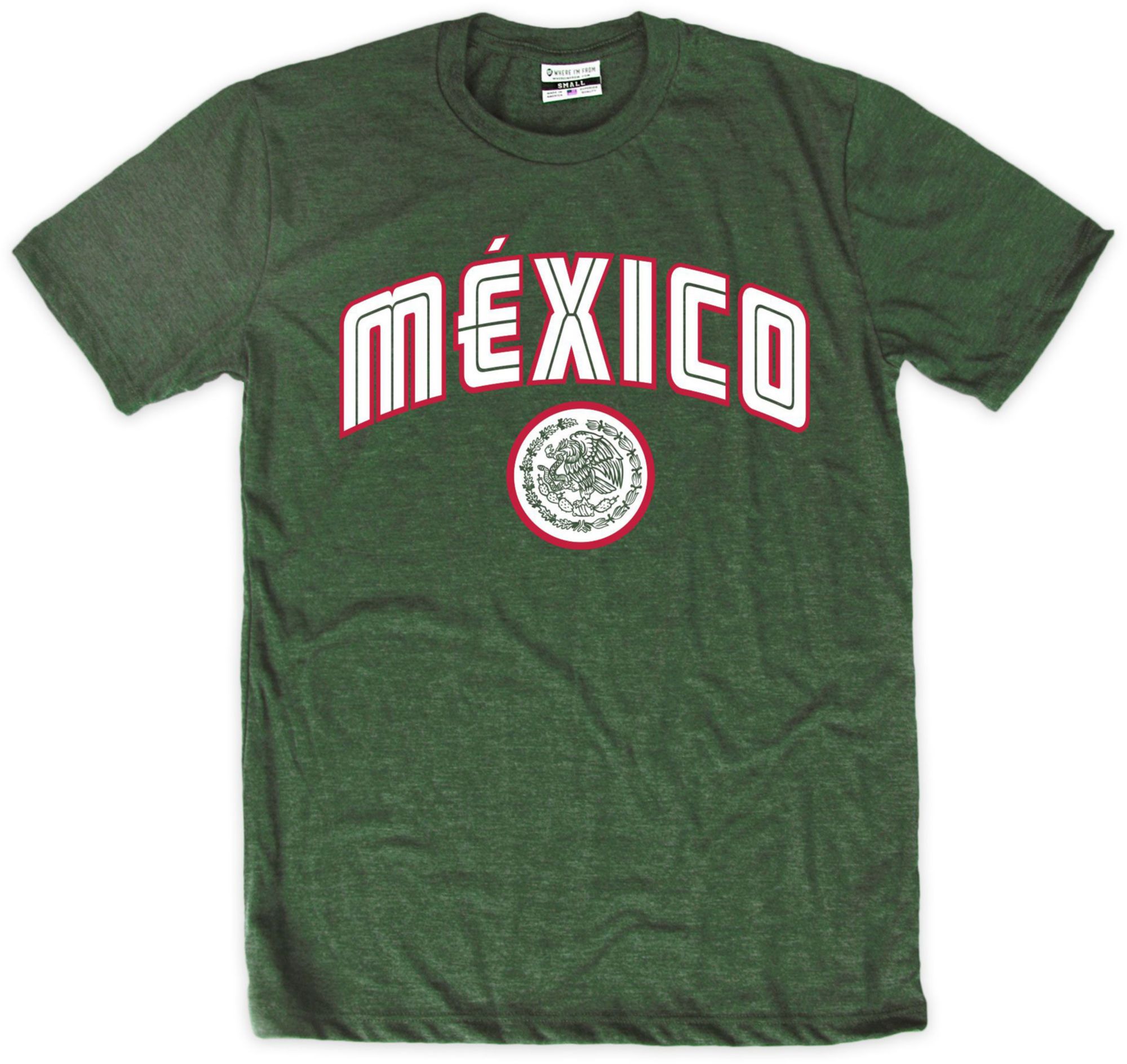 Where I'm From Adult Mexico Green Decal T-Shirt, Men's