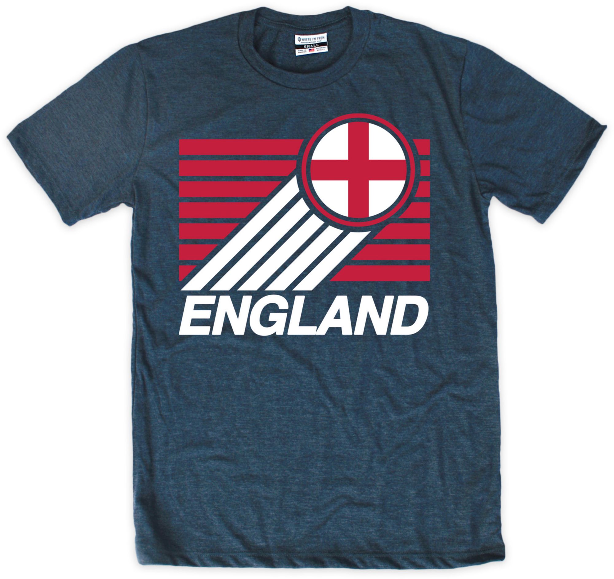 Where I'm From Adult England Navy T-Shirt
