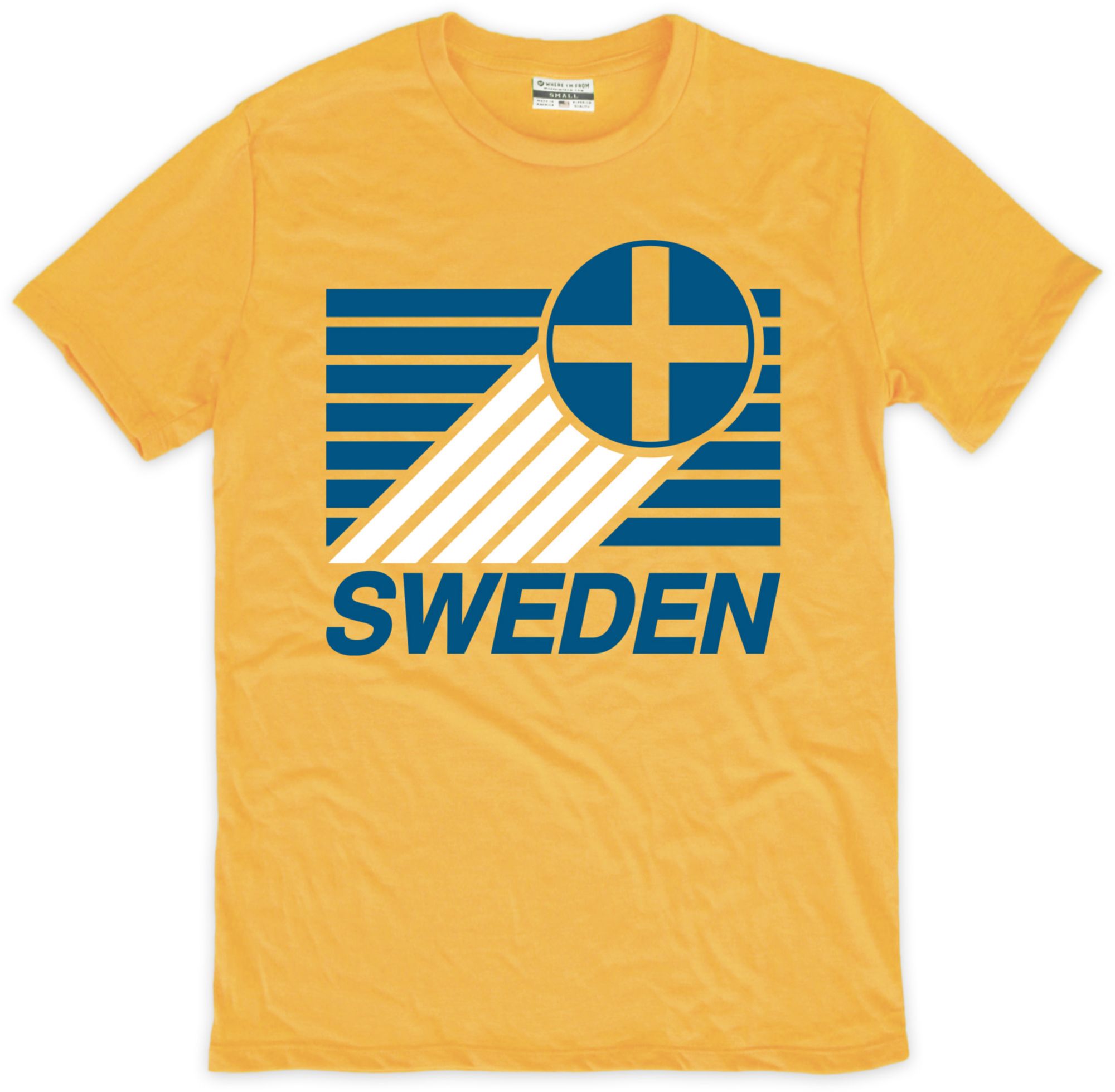 Where I'm From Adult Sweden Yellow Country Flag T-Shirt