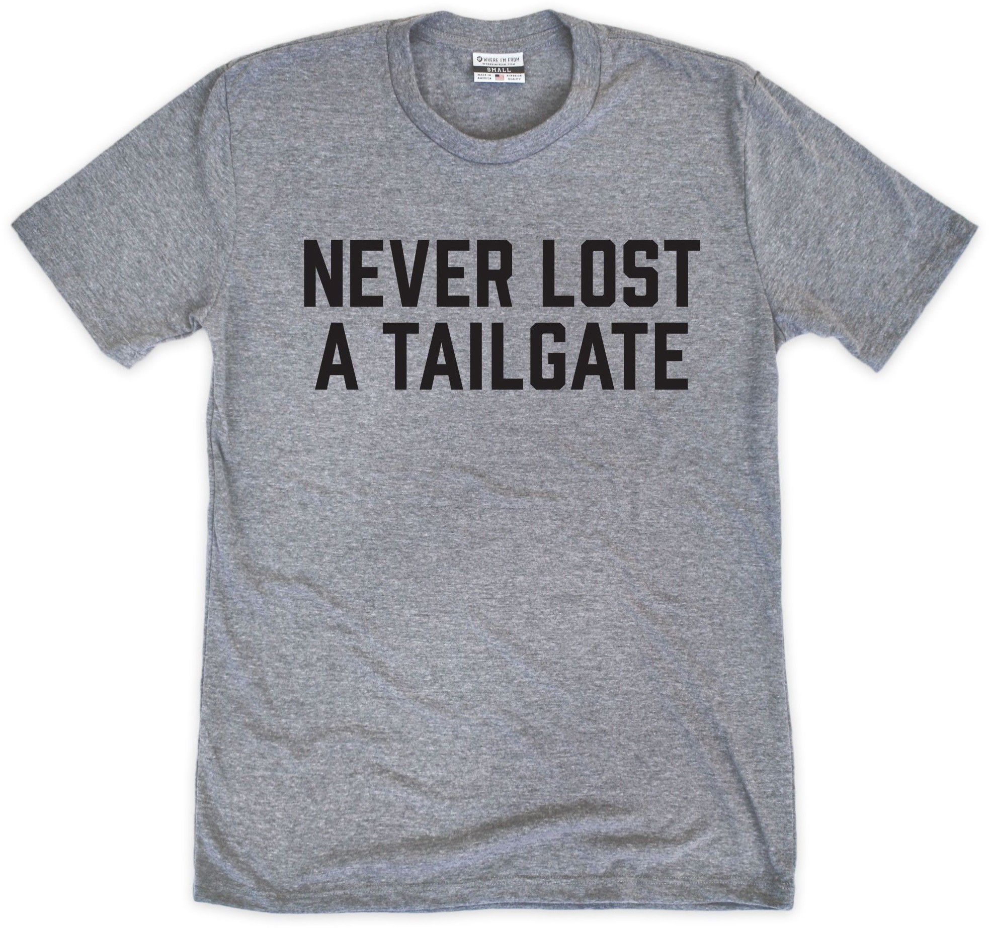 Where I'm From Adult Tailgate Gray T-Shirt