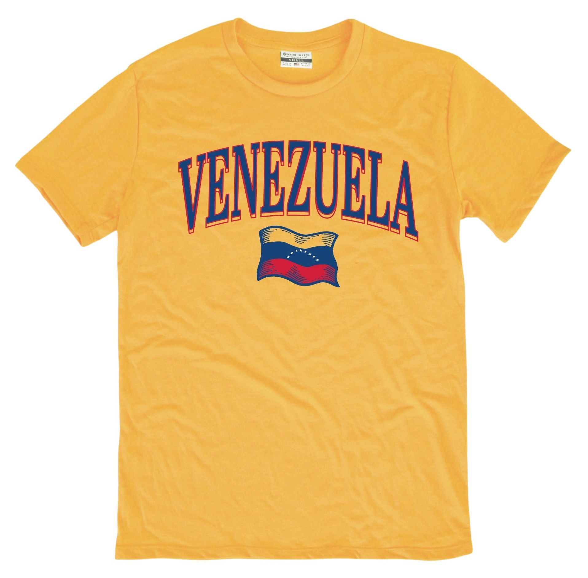 Where I'm From Adult Venezuela Flag Yellow T-Shirt