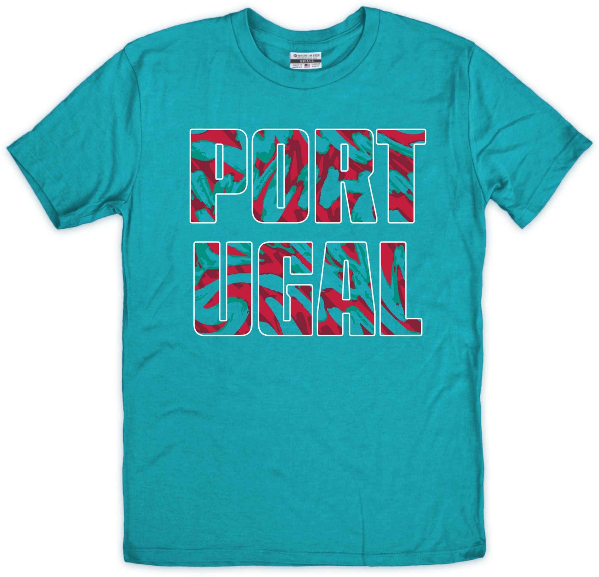 Where I'm From Adult Portugal Teal T-Shirt