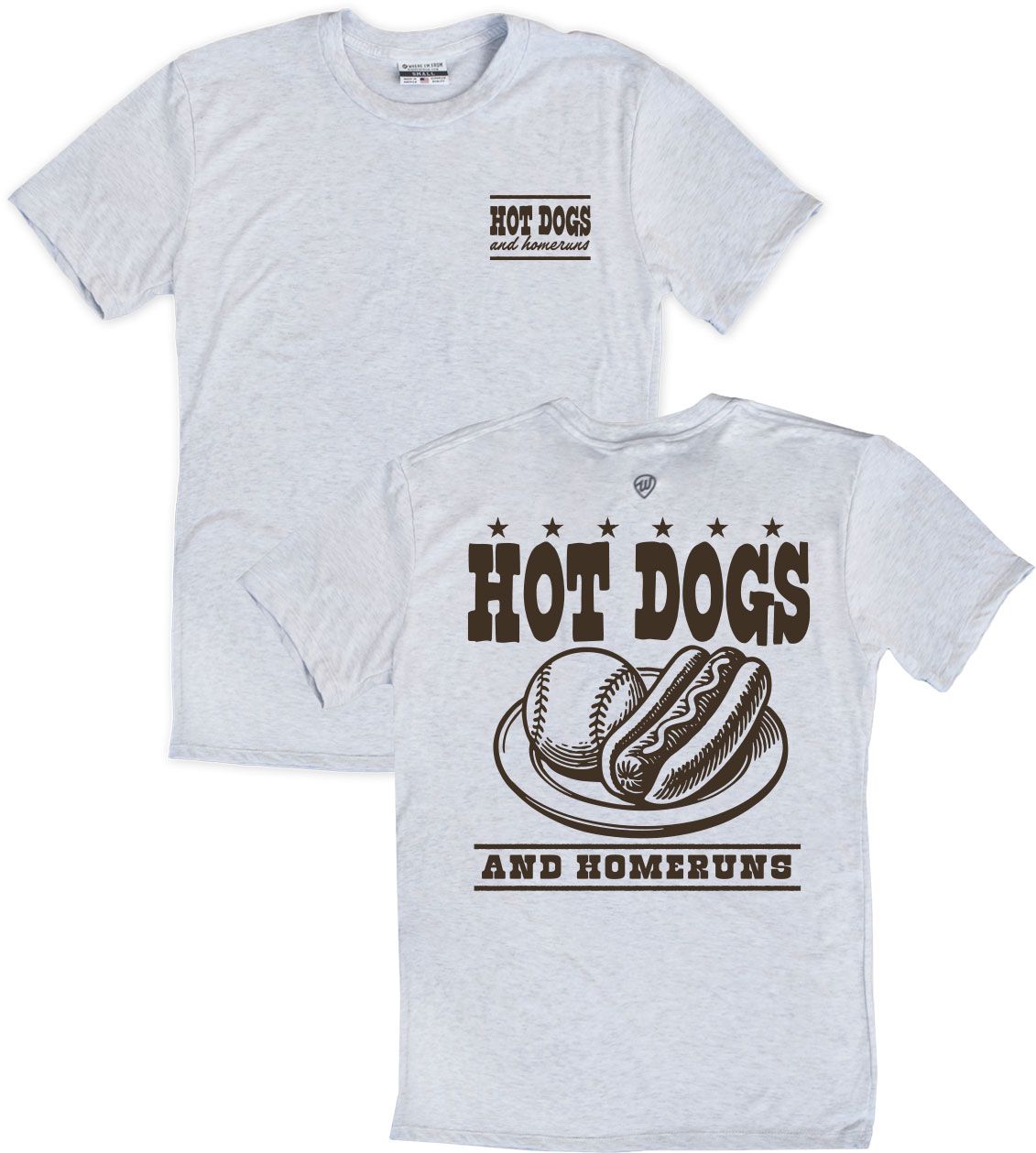 Where I'm From Adult America Ash 2 Hit Easy Baseball T-Shirt