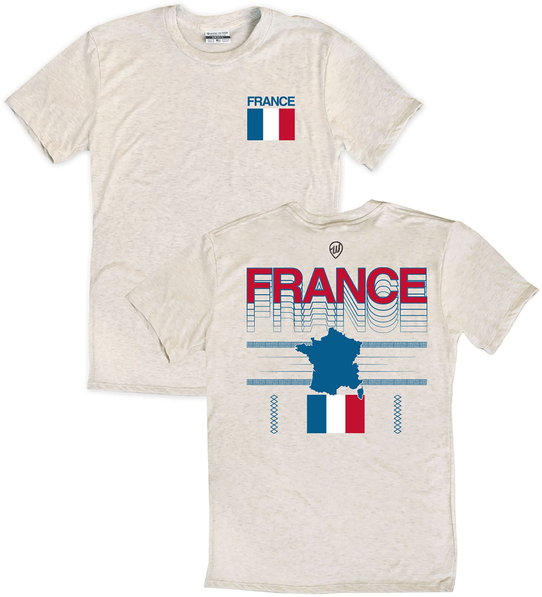 Where I'm From Adult France Oatmeal 2 Hit T-Shirt