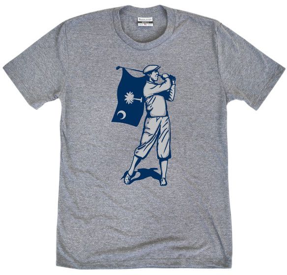 Where I'm From Adult South Carolina Gray Flag Golf T-Shirt