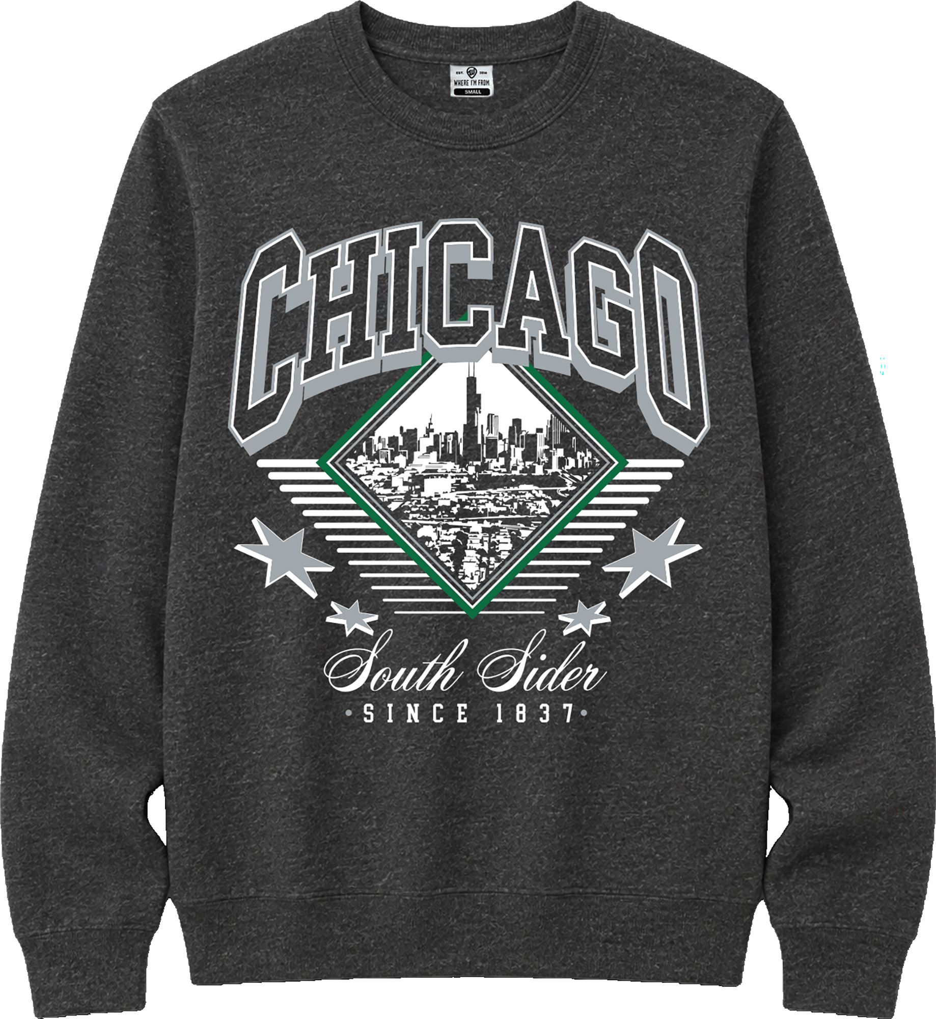 Where I'm From Adult Chicago Baseball Crewneck Sweatshirt