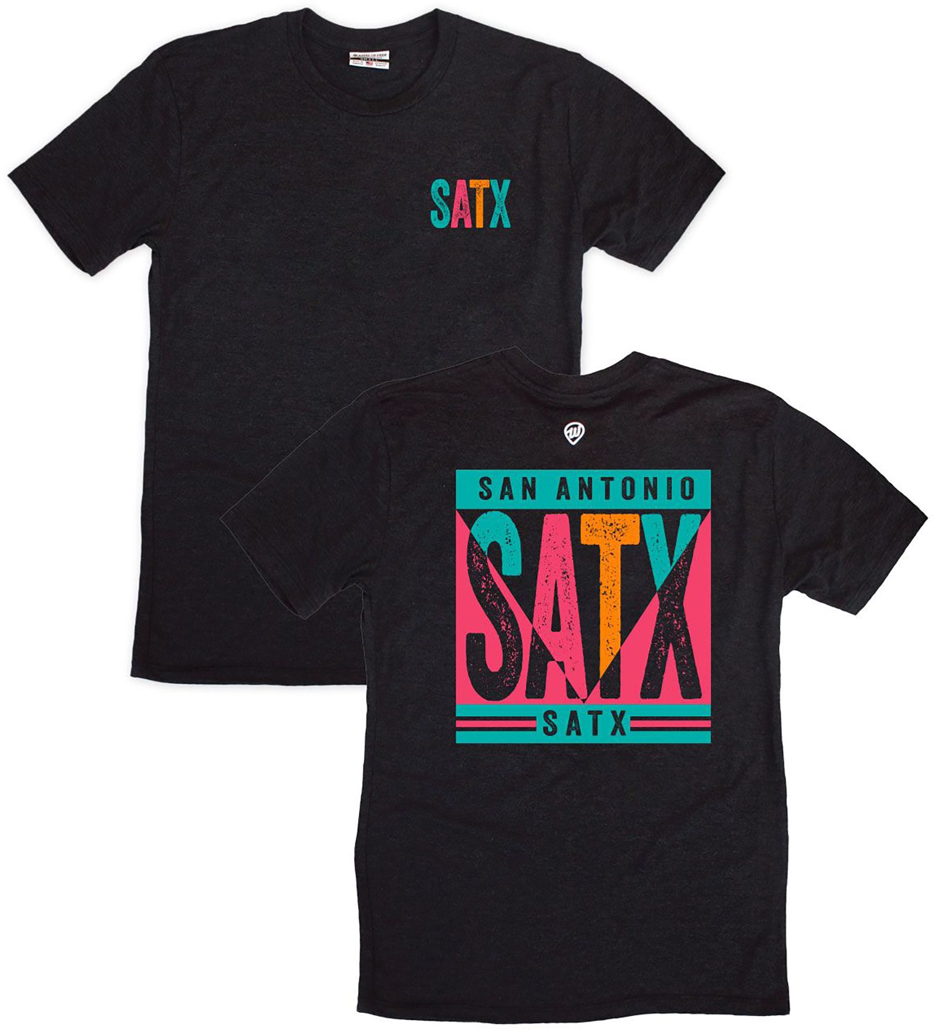 Where I'm From Adult San Antonio Black Fiesta 2 Hit T-Shirt