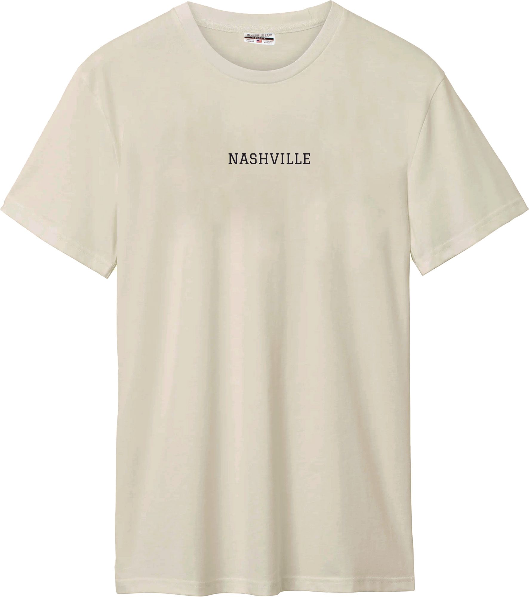 Where I'm From Adult Nashville Natural Embroidered T-Shirt