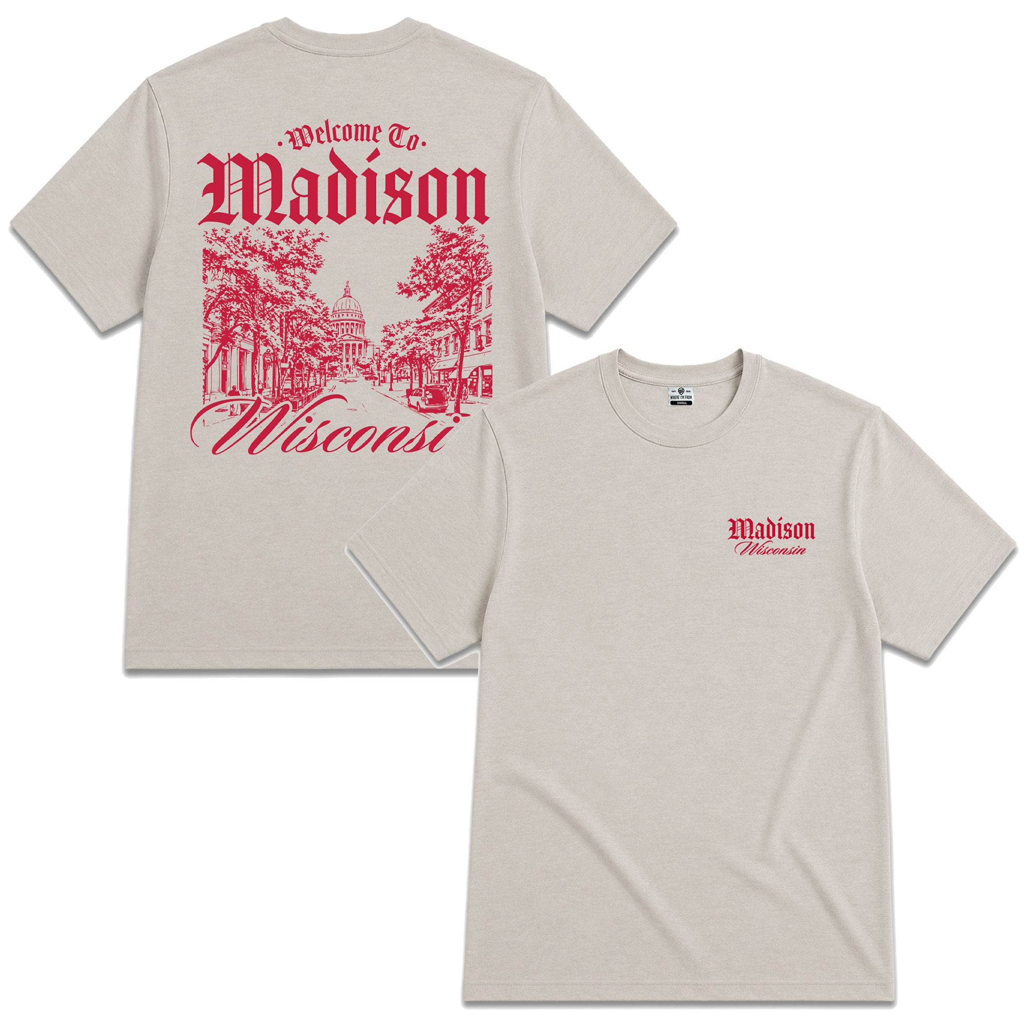 Where I'm From Adult Madison 2 Hit T-Shirt