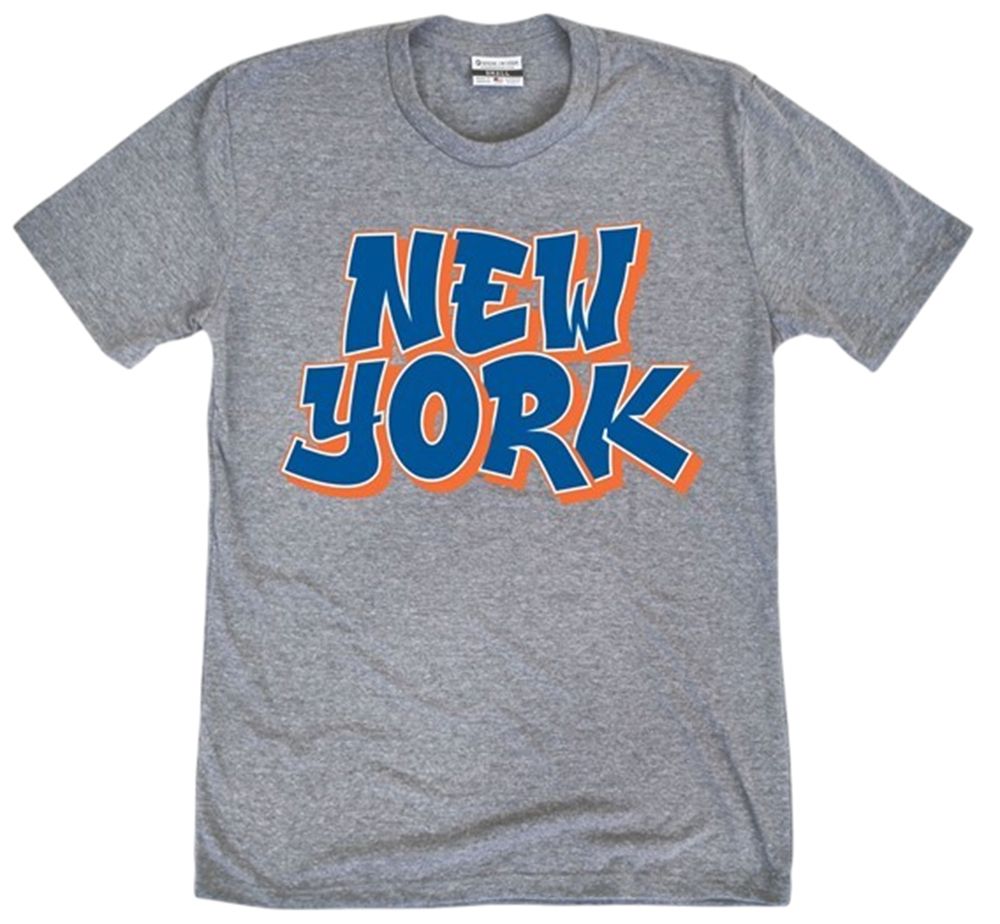 Where I'm From Adult New York Gray Big Font T-Shirt