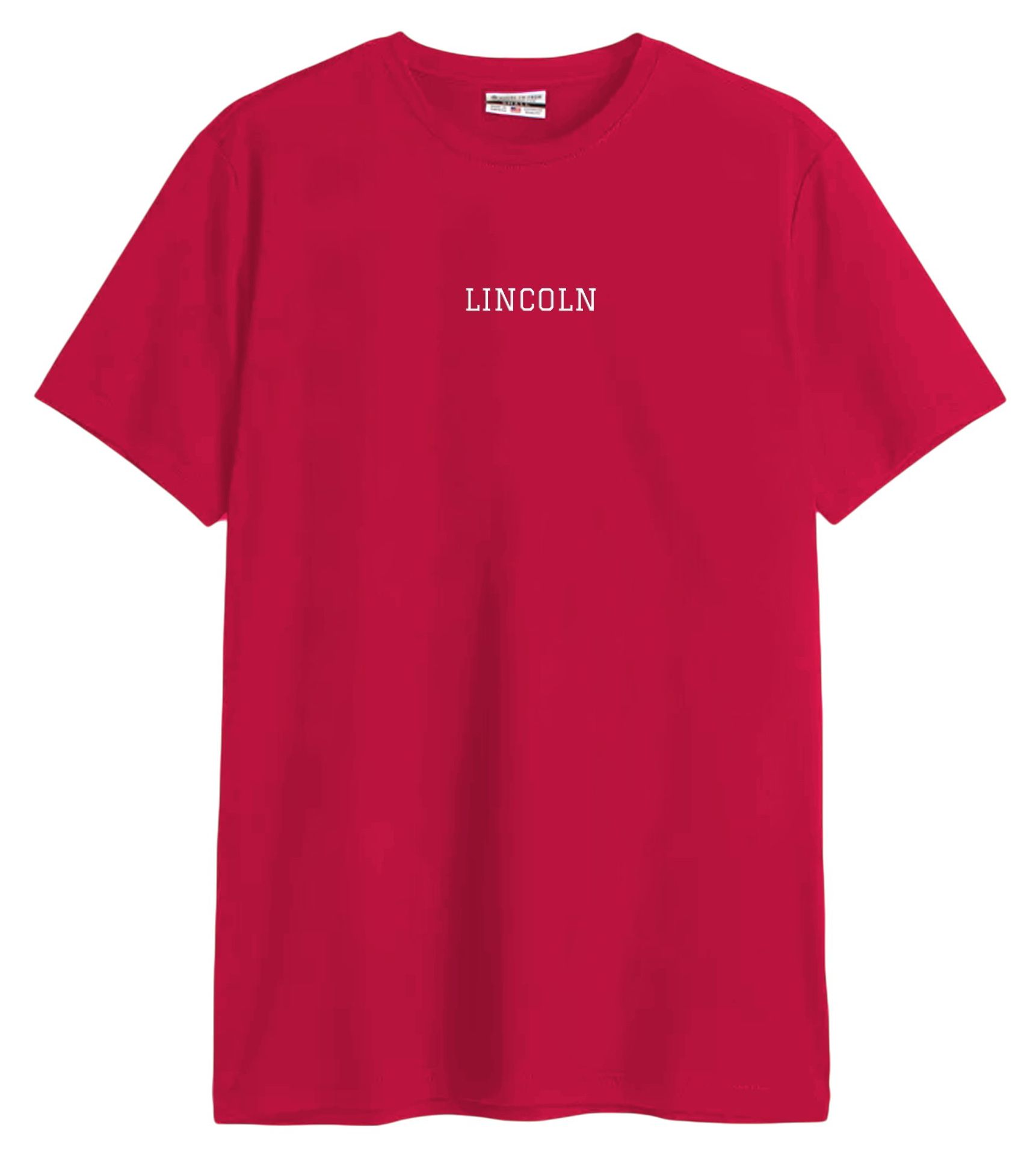Where I'm From Adult Lincoln Red Embroidered T-Shirt