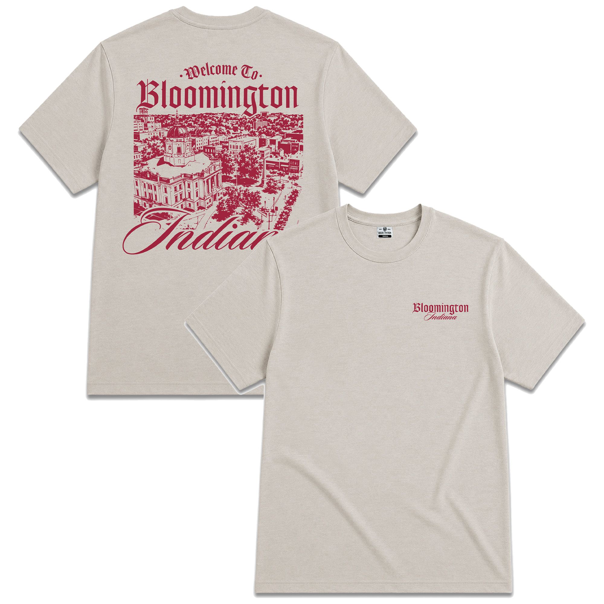 Where I'm From Adult Bloomington 2 Hit T-Shirt, Men's