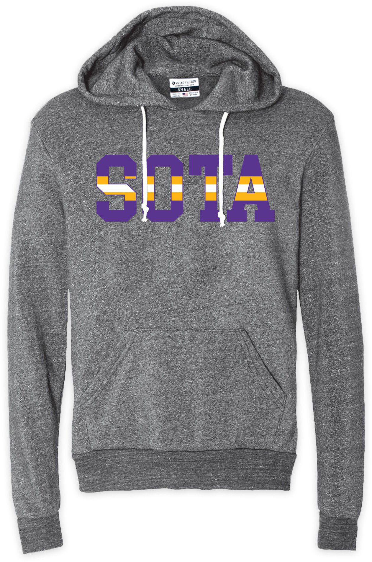Where I'm From Adult Minnesota Stripe Pullover Hoodie, Women's