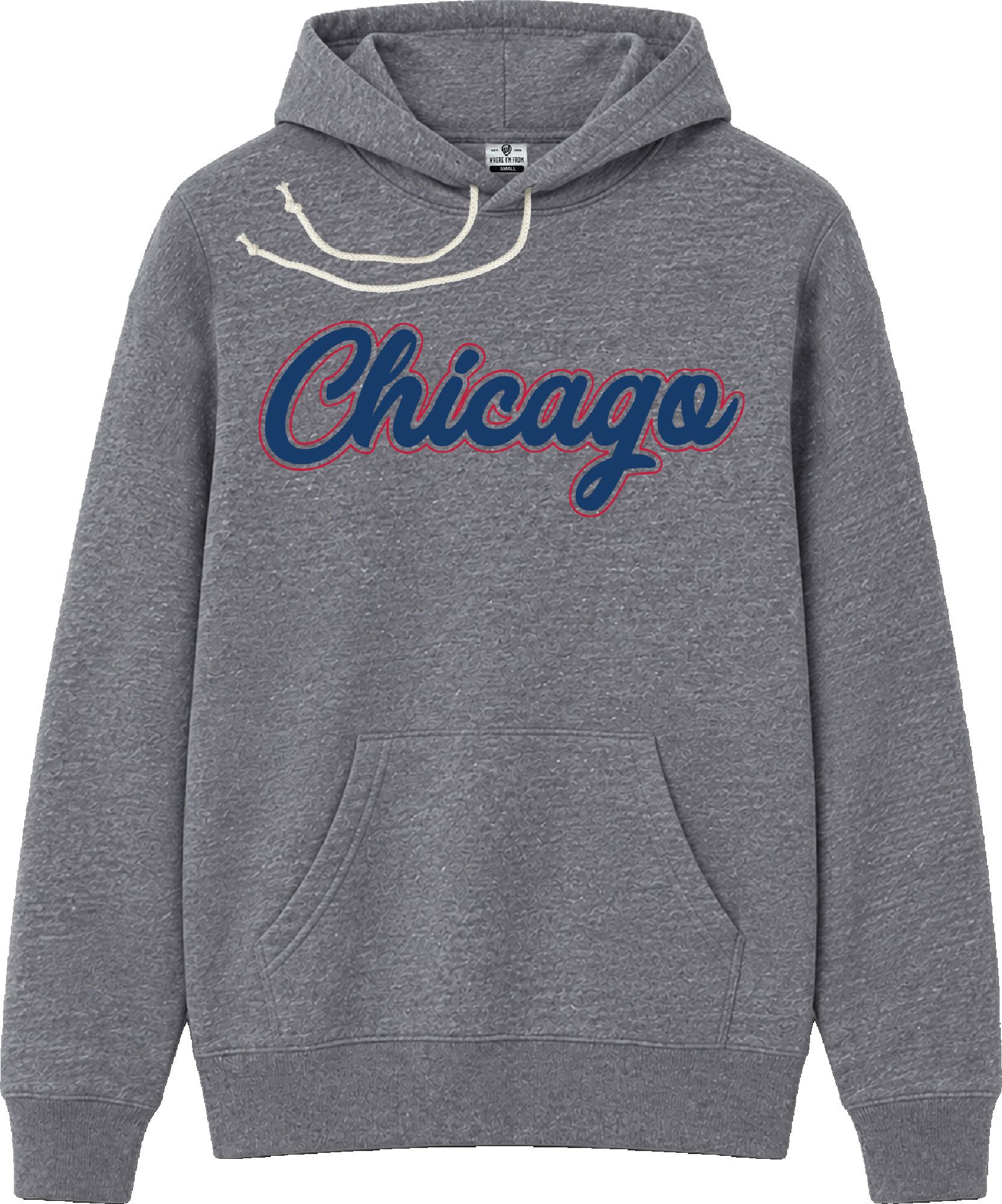 Where I'm From Adult Chicago Baseball Script Crewneck Sweatshirt, Women's