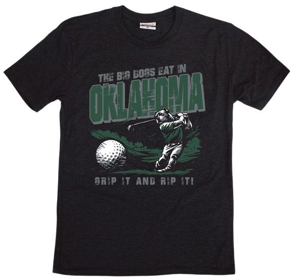 Where I'm From Adult Oklahoma Black Big Dogs T-Shirt