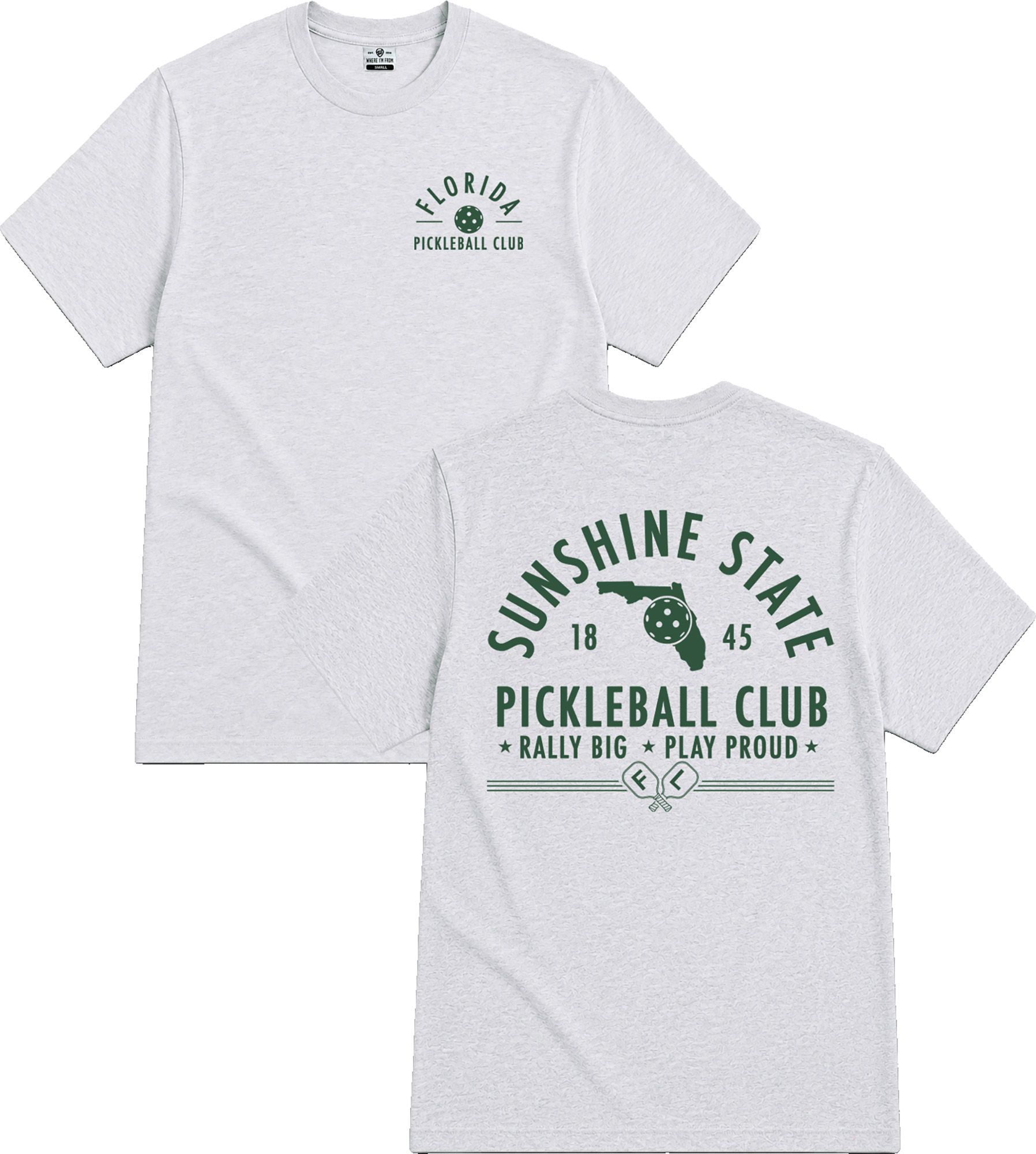 Where I'm From Adult Pickleball Sunshine State T-Shirt, Men's