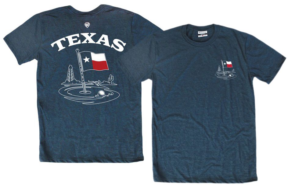 Where I'm From Adult Texas Navy Flag Golf T-Shirt