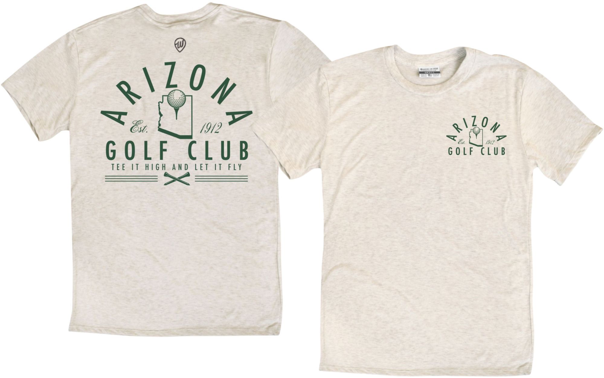 Where I'm From Adult Arizona Oatmeal Golf Club 2 Hit T-Shirt