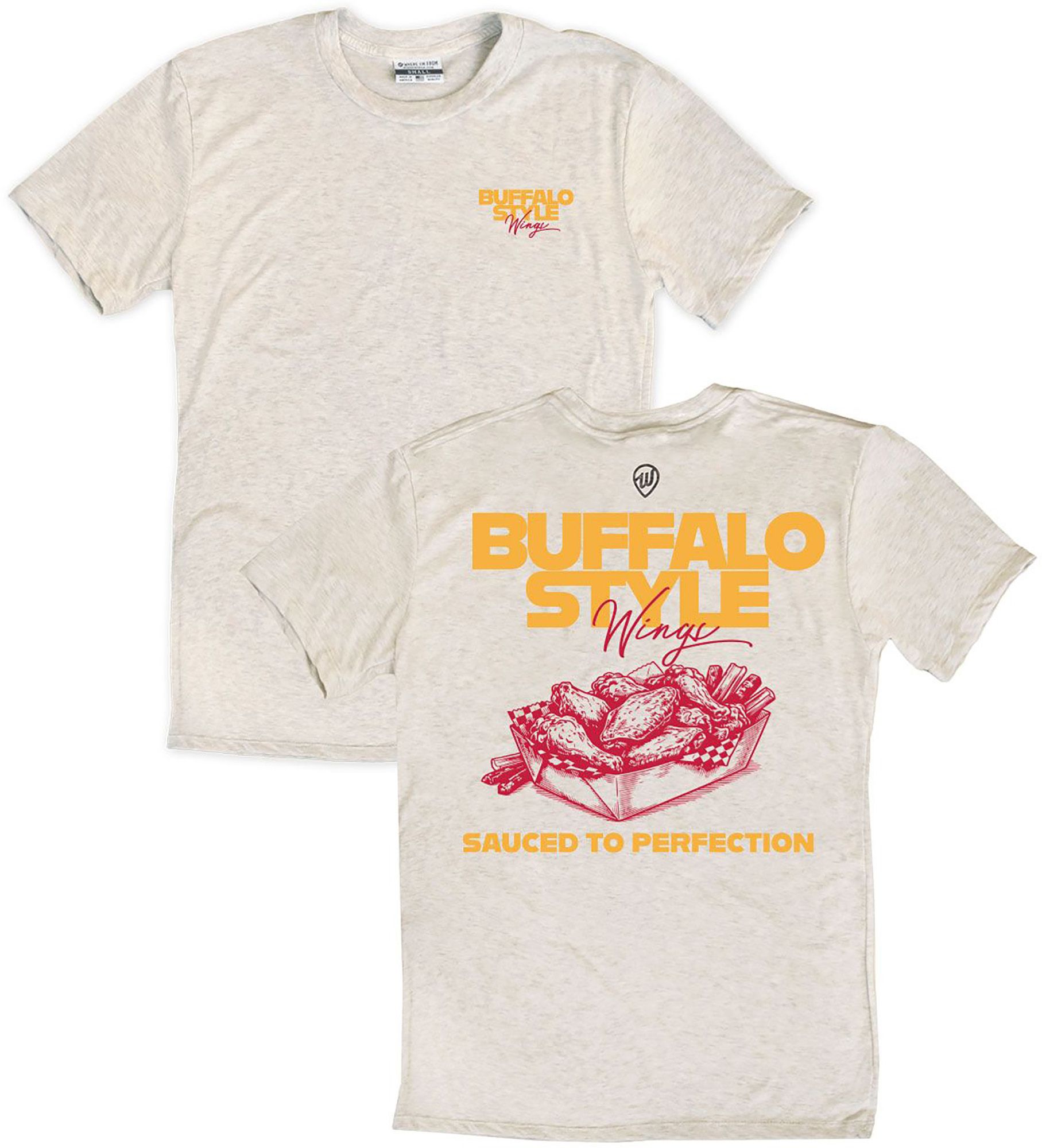 Where I'm From Adult Buffalo Tan Wings 2 Hit T-Shirt
