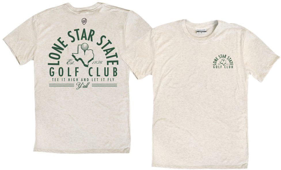 Where I'm From Adult Texas Oatmeal Lone Star Golf T-Shirt, Men's, XXL, Tan