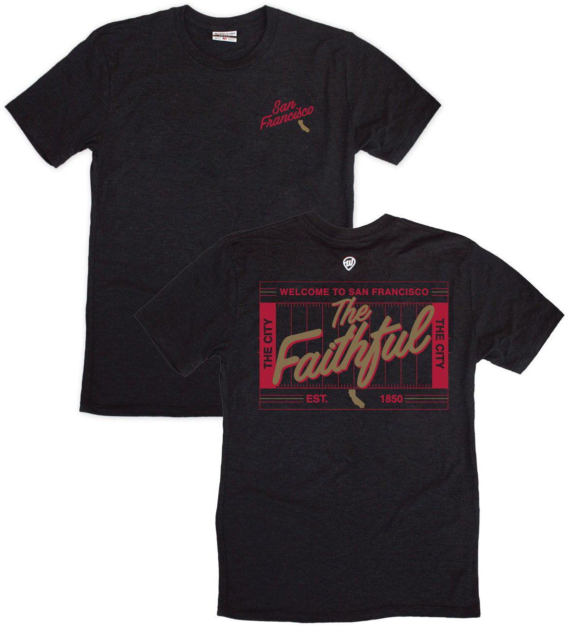 Where I'm From Adult San Francisco Field 2 Hit T-Shirt