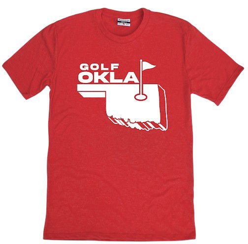 Where I'm From Adult Oklahoma Red Golf T-Shirt