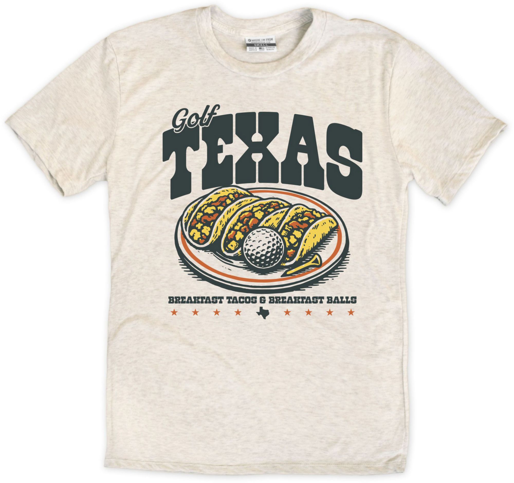 Where I'm From Adult Texas Tan Golf Tacos T-Shirt, Men's, XXL