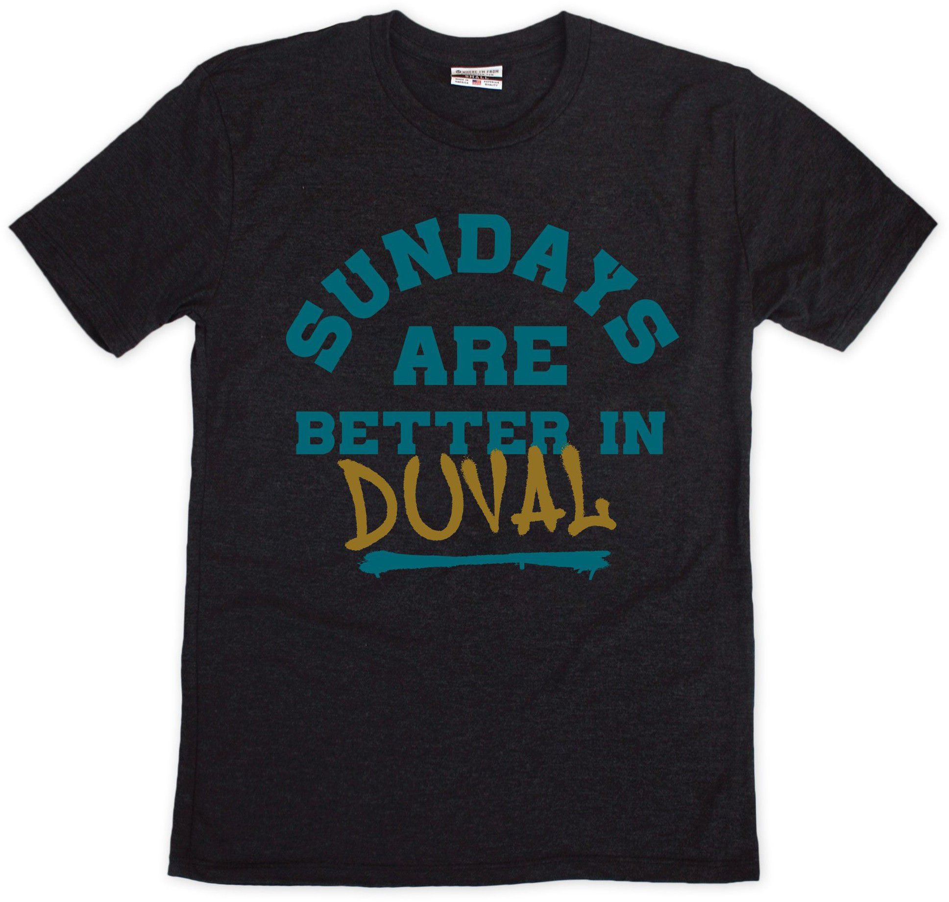 Where I'm From Adult Jacksonville Sunday T-Shirt