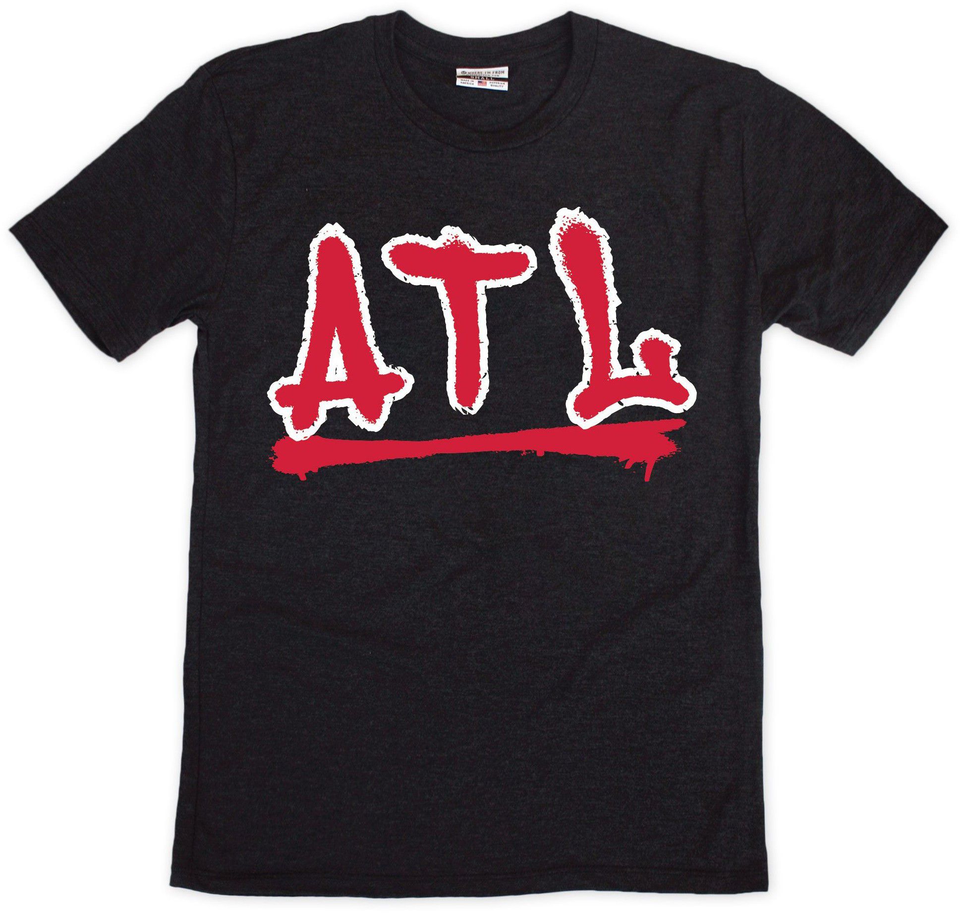 Where I'm From Adult Atlanta Black City Code T-Shirt