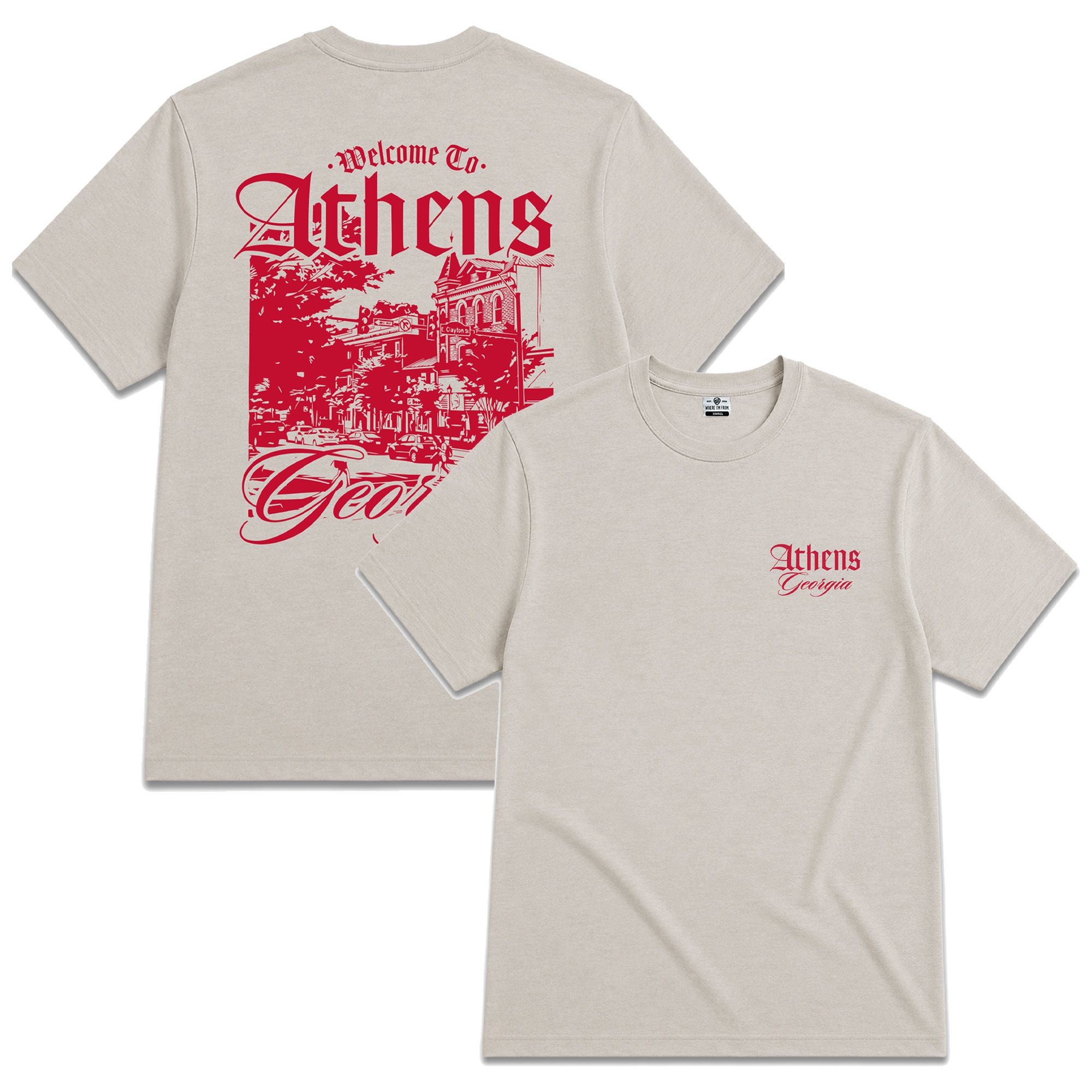 Where I'm From Adult Athens 2 Hit T-Shirt, Men's, XL, Tan