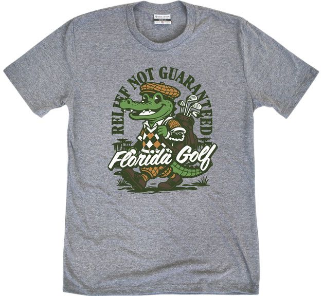 Where I'm From Adult Florida Gray Relief Golf T-Shirt