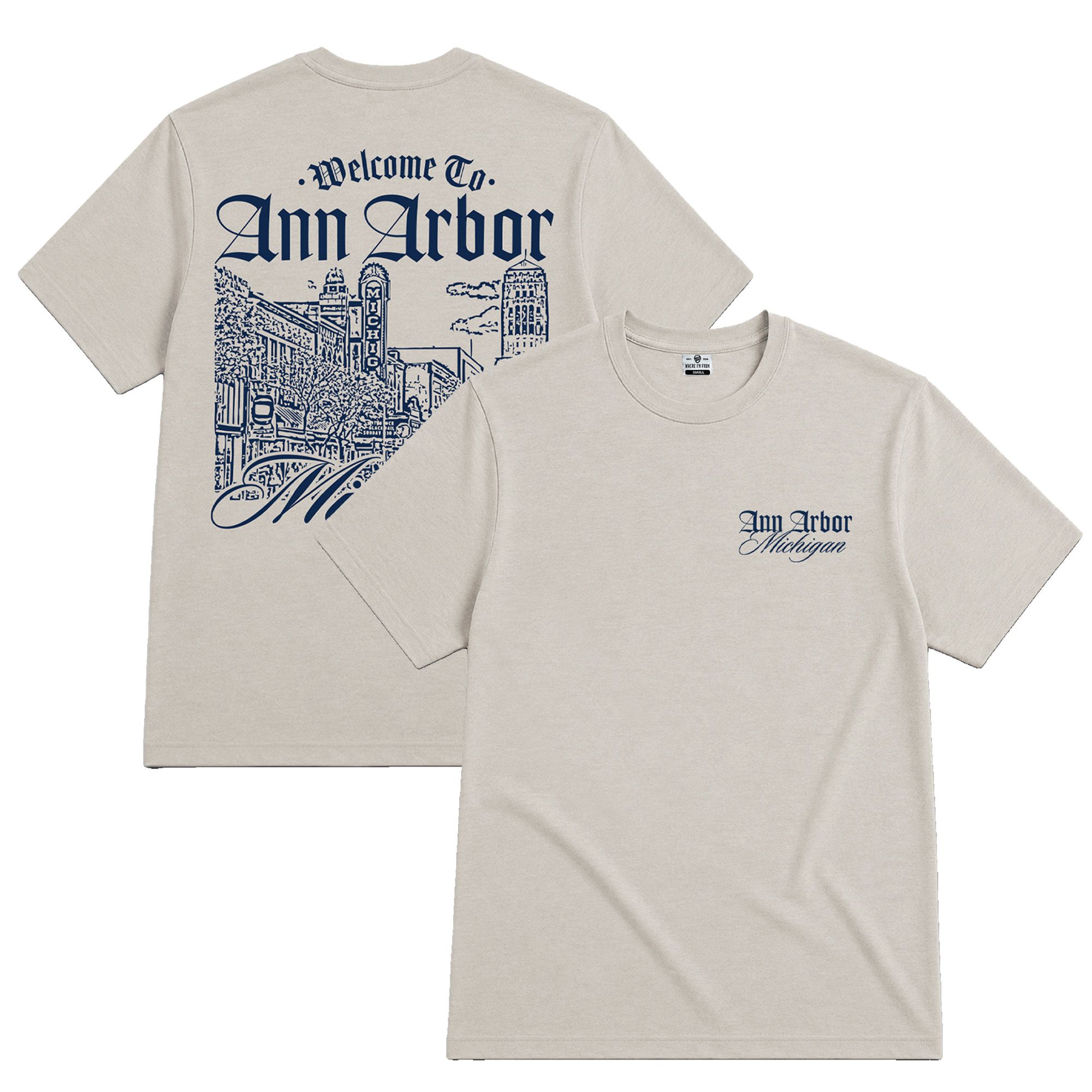 Where I'm From Adult Ann Arbor 2 Hit T-Shirt