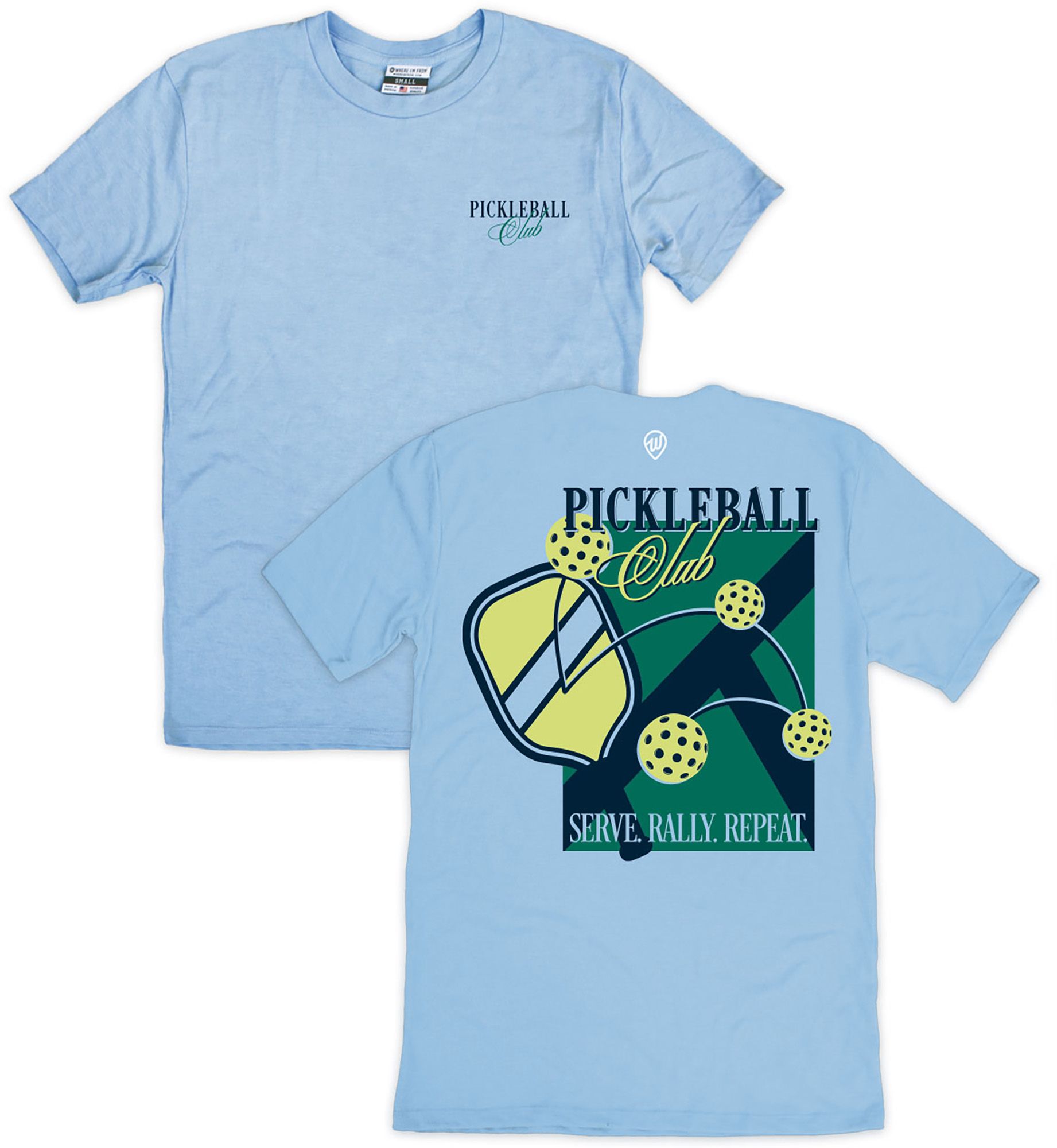 Where I'm From Adult Pickleball Florida Club Blue T-Shirt, Men's