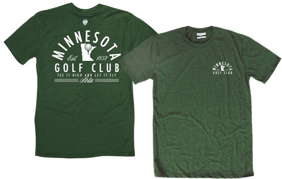 Where I'm From Adult Minnesota Green Golf Club T-Shirt