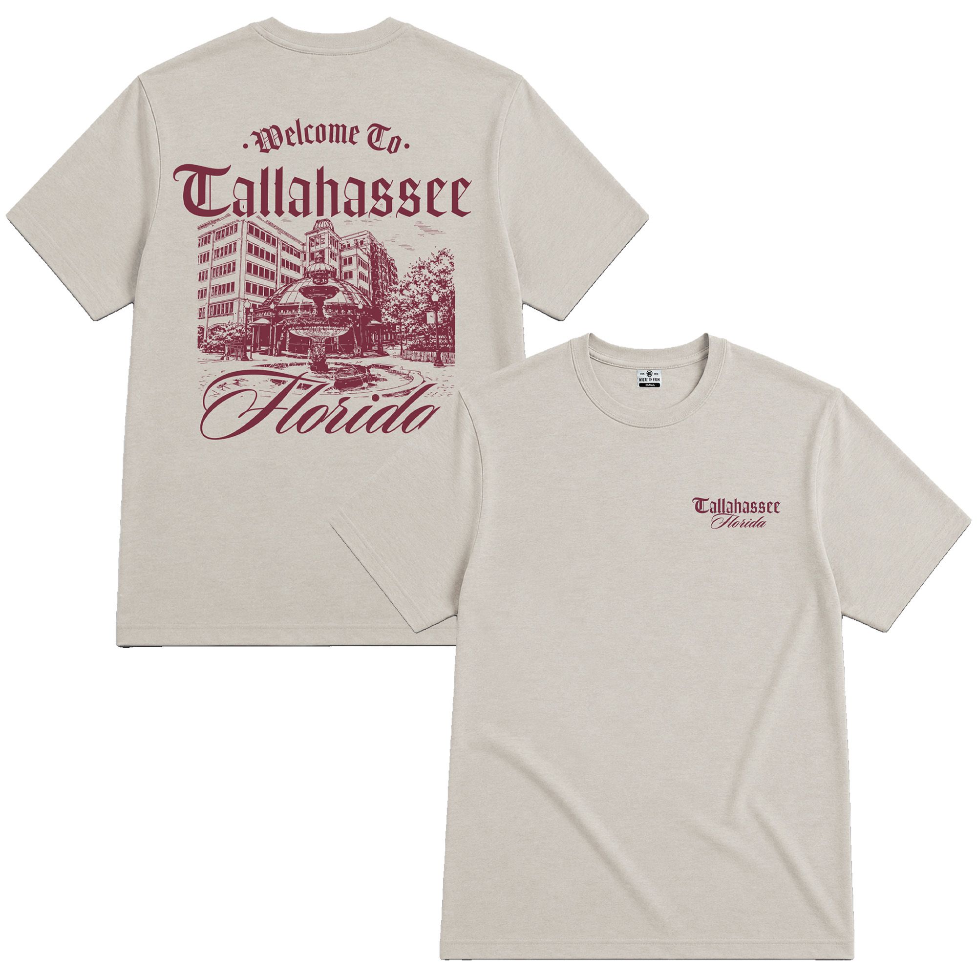 Where I'm From Adult Tallahassee 2 Hit T-Shirt