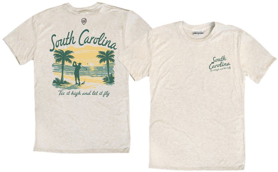 Where I'm From Adult South Carolina Oatmeal Golf T-Shirt