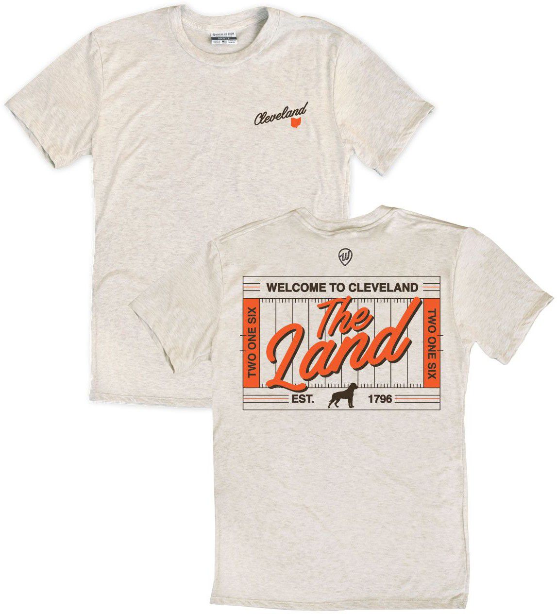 Where I'm From Adult Cleveland Oatmeal Field 2 Hit T-Shirt, Women's