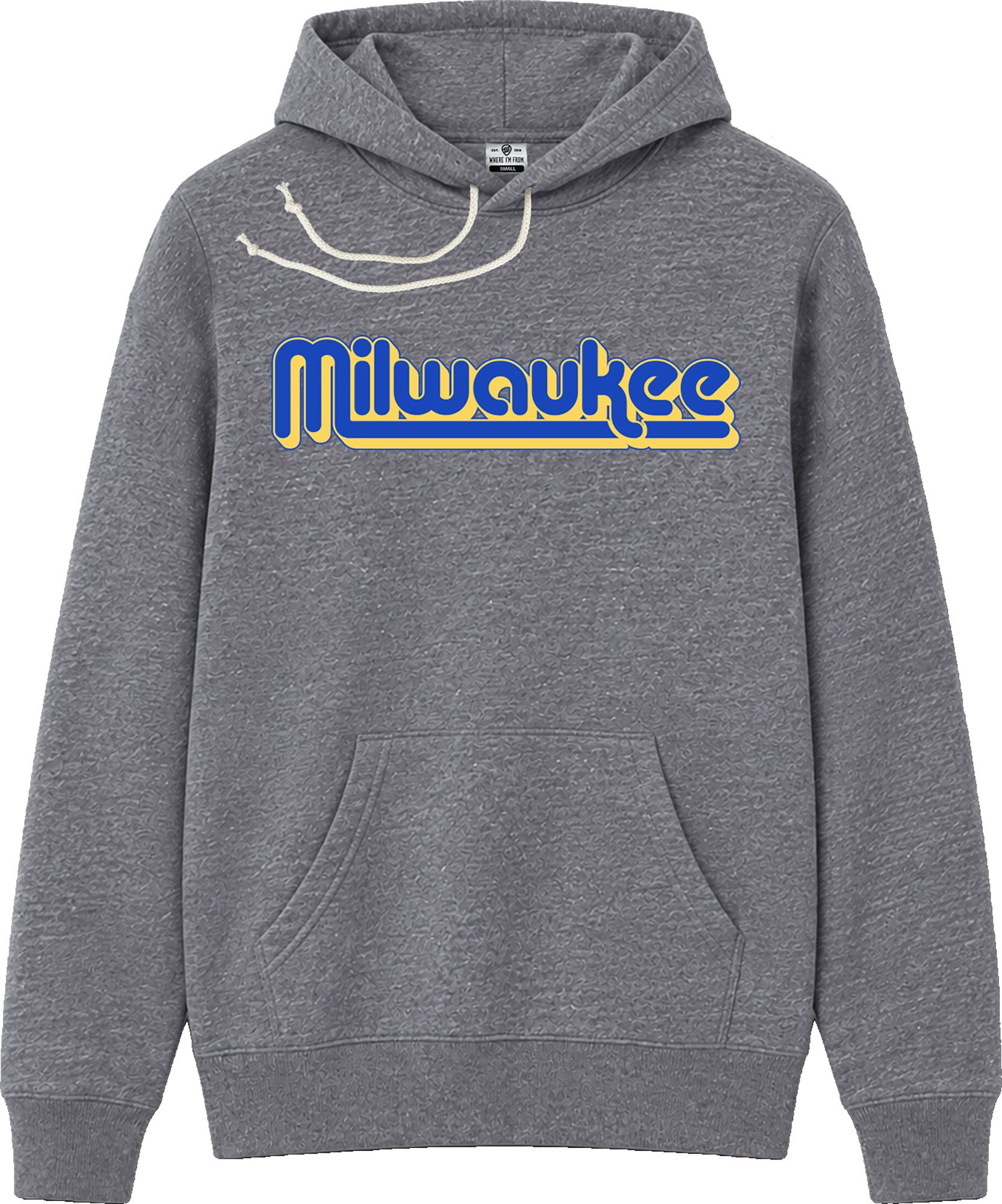 Where I'm From Adult Milwaukee Baseball Script Hoodie