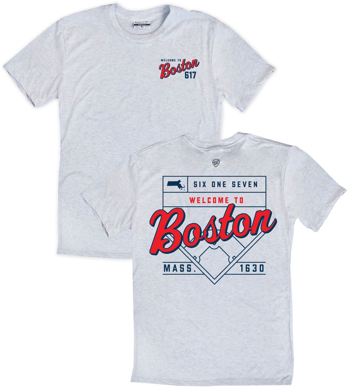 Where I'm From Adult Boston Ash Baseball T-Shirt