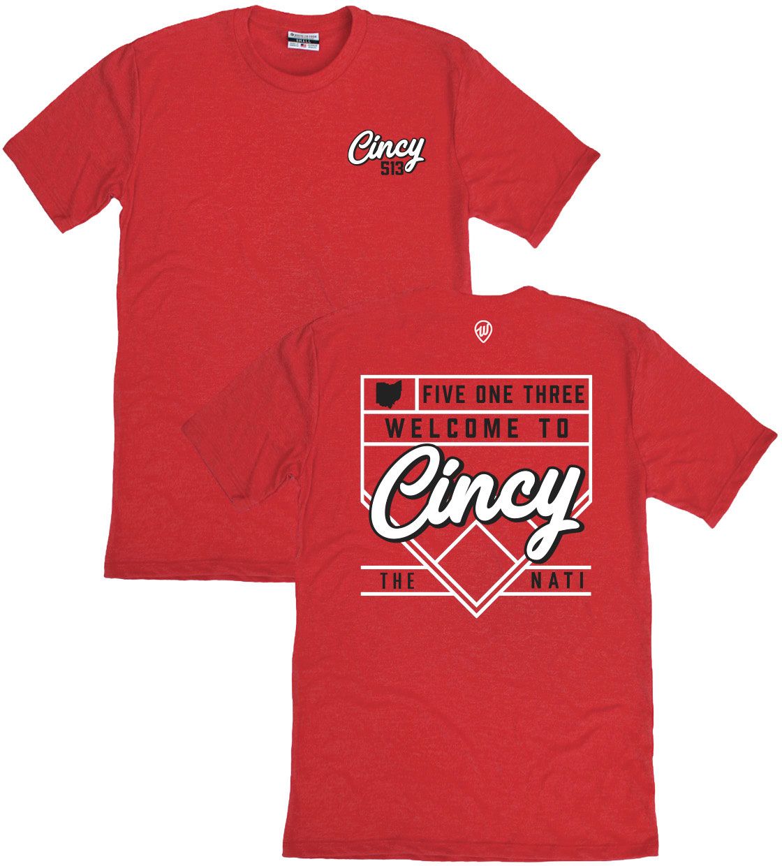 Where I'm From Adult Cincinnati Red T-Shirt