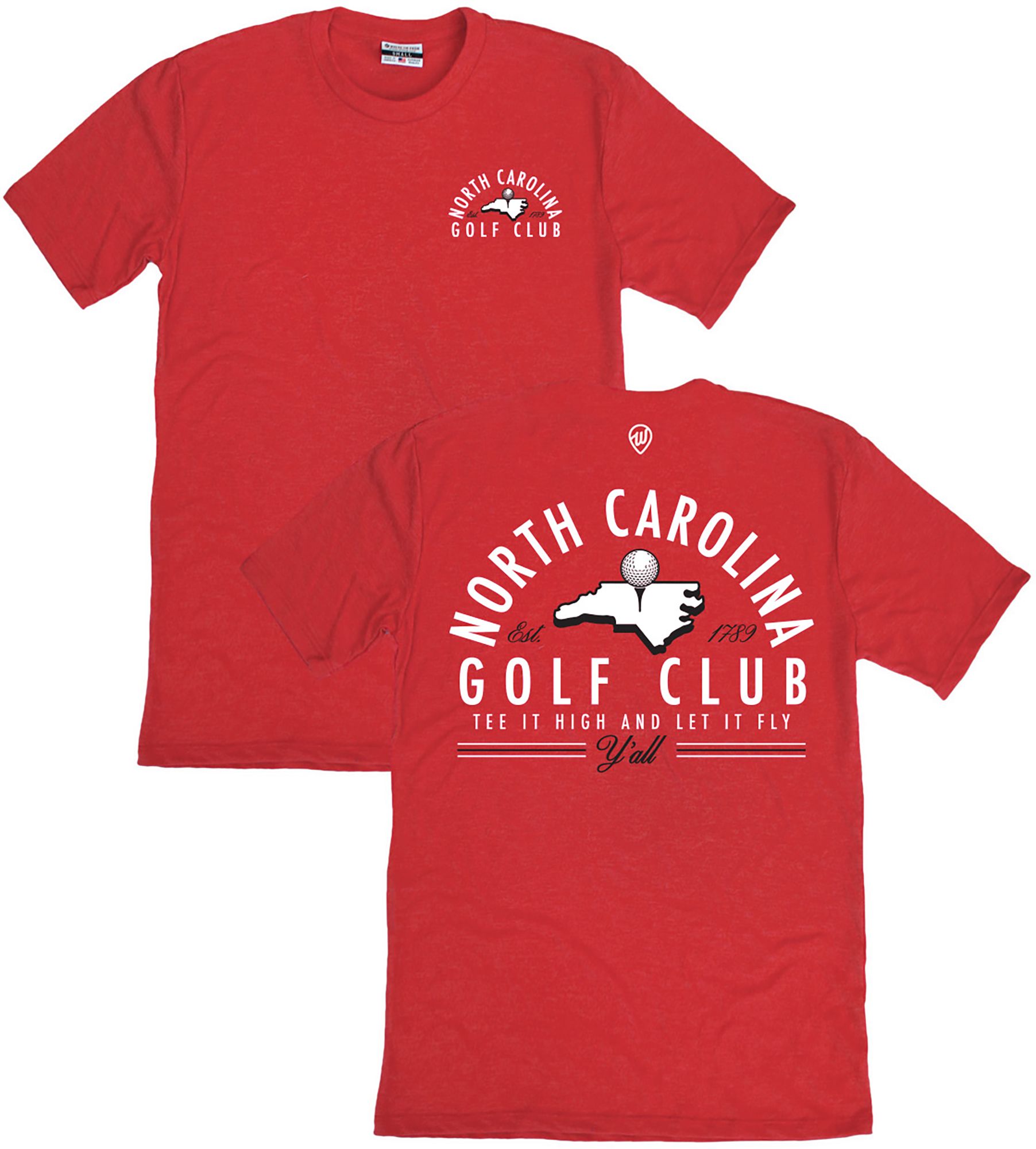 Where I'm From Adult North Carolina Golf Club Red T-Shirt